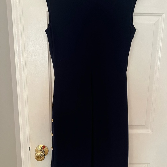 Ralph Lauren Elegant Navy Sleeveless Dress - Picture 4 of 6